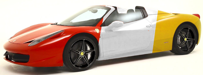 Ferrari 458 Spider – barevná paleta